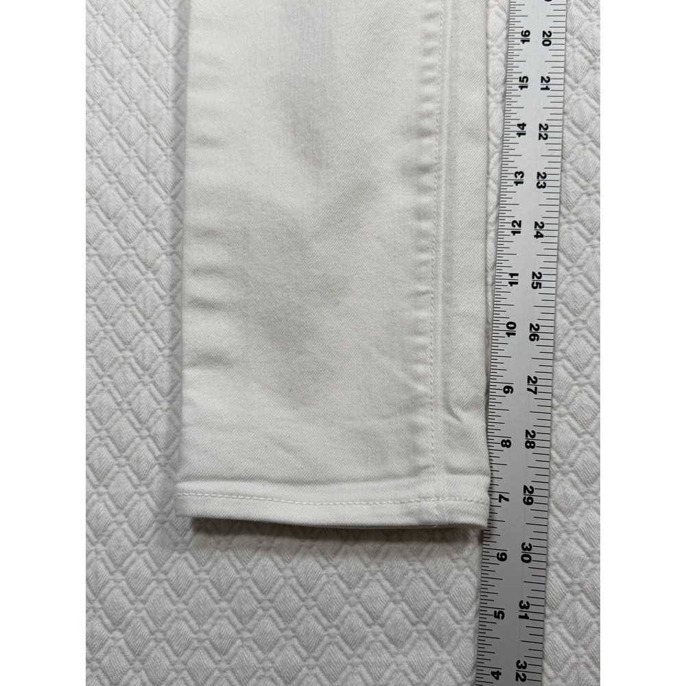Old Navy Womens Jeans Curvy Straight Size 4 30x29.5 Mid-Rise Stretch White Ankle - Picture 6 of 7